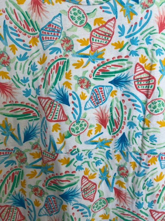 Fresh Produce Colorful Beach Print Cotton Dress Size L - Picture 4 of 5